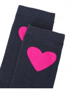 MOO ILO SOCKEN in kleiner Neonpren Tasche, Lieblingsmensch, Farbe Navy/Pink