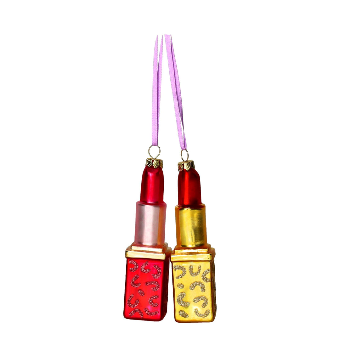 GIFTCOMPANY Christbaumkugel Lippenstift, 2-fach sortiert
