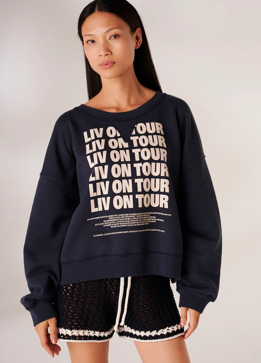 LIV BERGEN Sweatshirt LIV ON TOUR, Farbe Navy