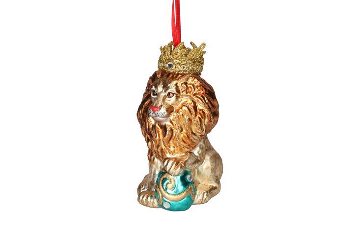 GIFTCOMPANY Christbaumkugel LÖWE, Farbe Gold