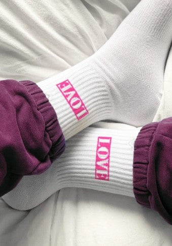 JCLAY Socken LOVE Neon Pink
