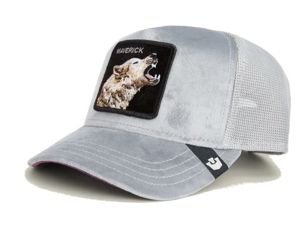 GOORIN BROS Trucker Baseball Cap MAVERICK Wolf in Samtoptik