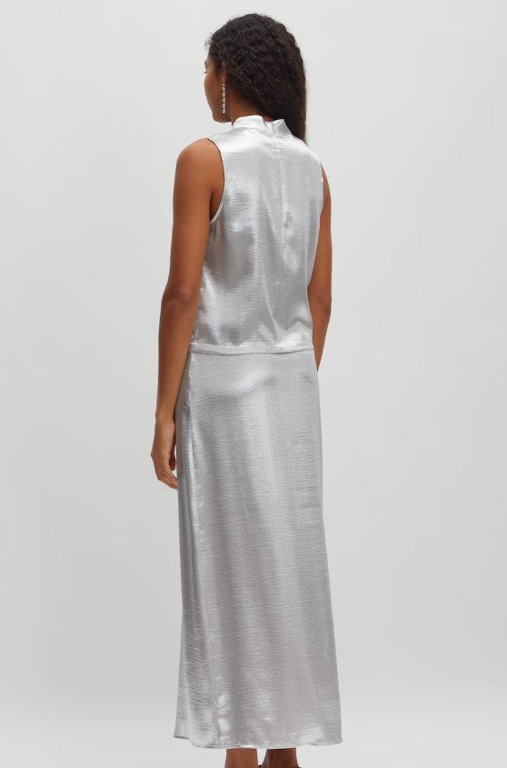 EDITED Bluse Maxim, ohne Arm, Farbe Silber