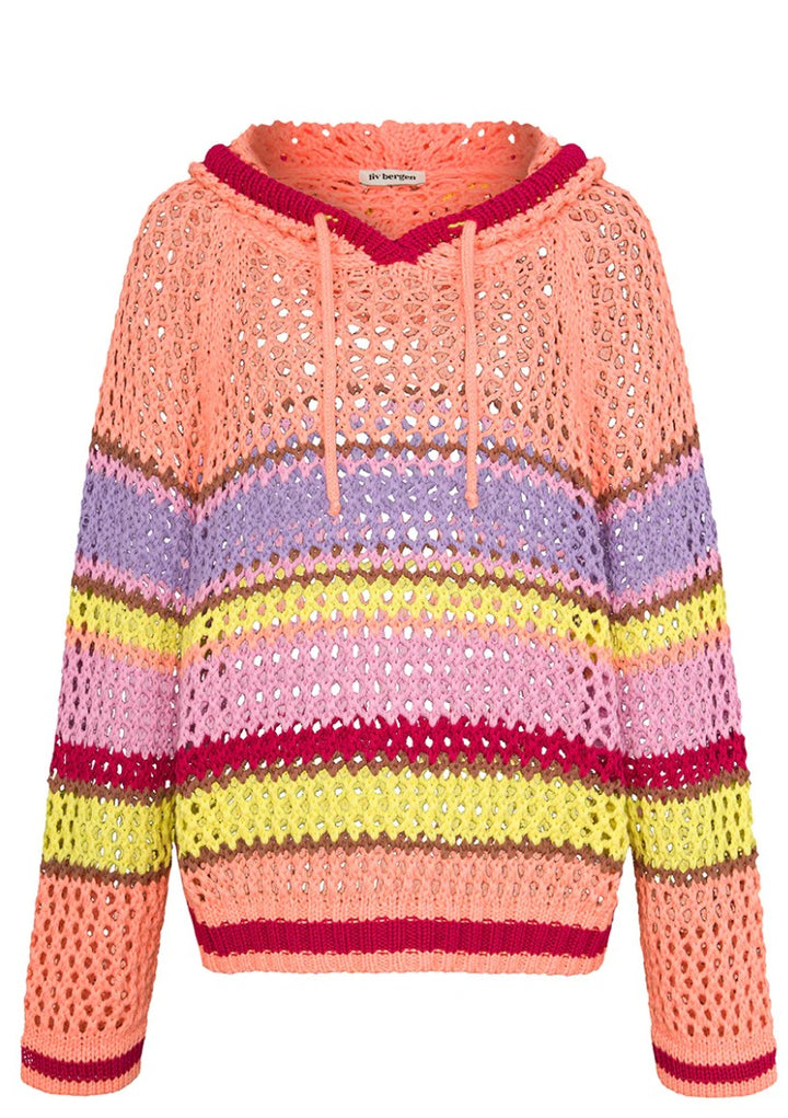 LIV BERGEN Hoodie Crochet Melone