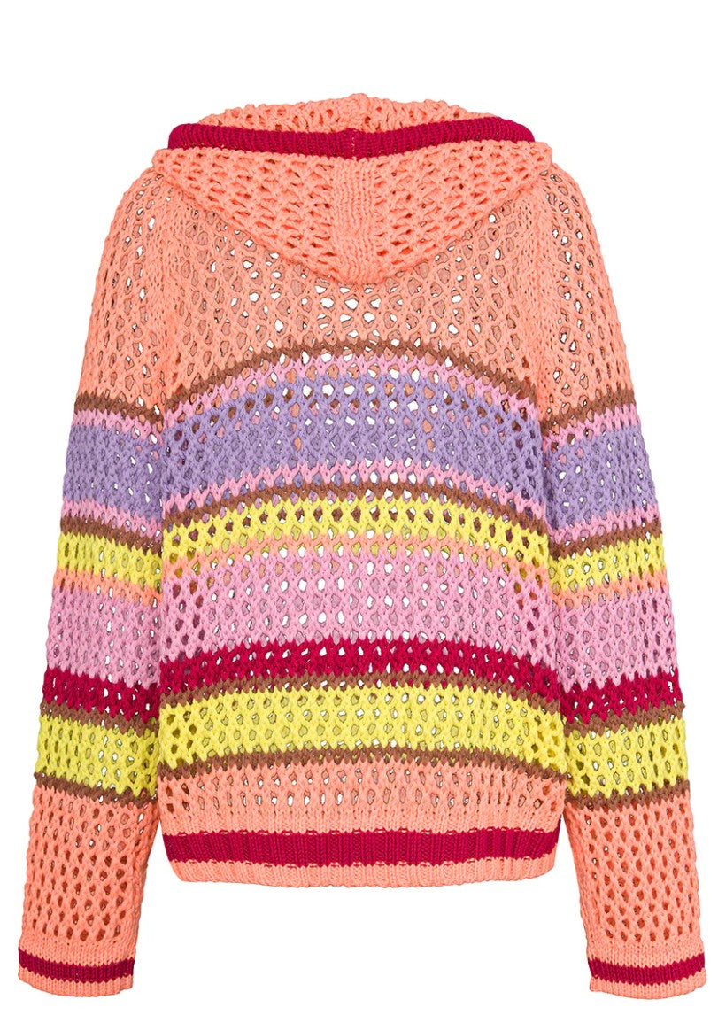 LIV BERGEN Hoodie Crochet Melone