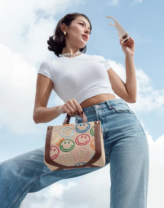 weat Tasche MINI TOTE RAFFIA SMILEY®