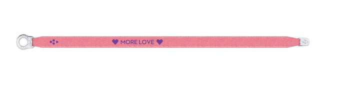 SORBET ISLAND Armband aus Satin, Aufdruck MORE LOVE
