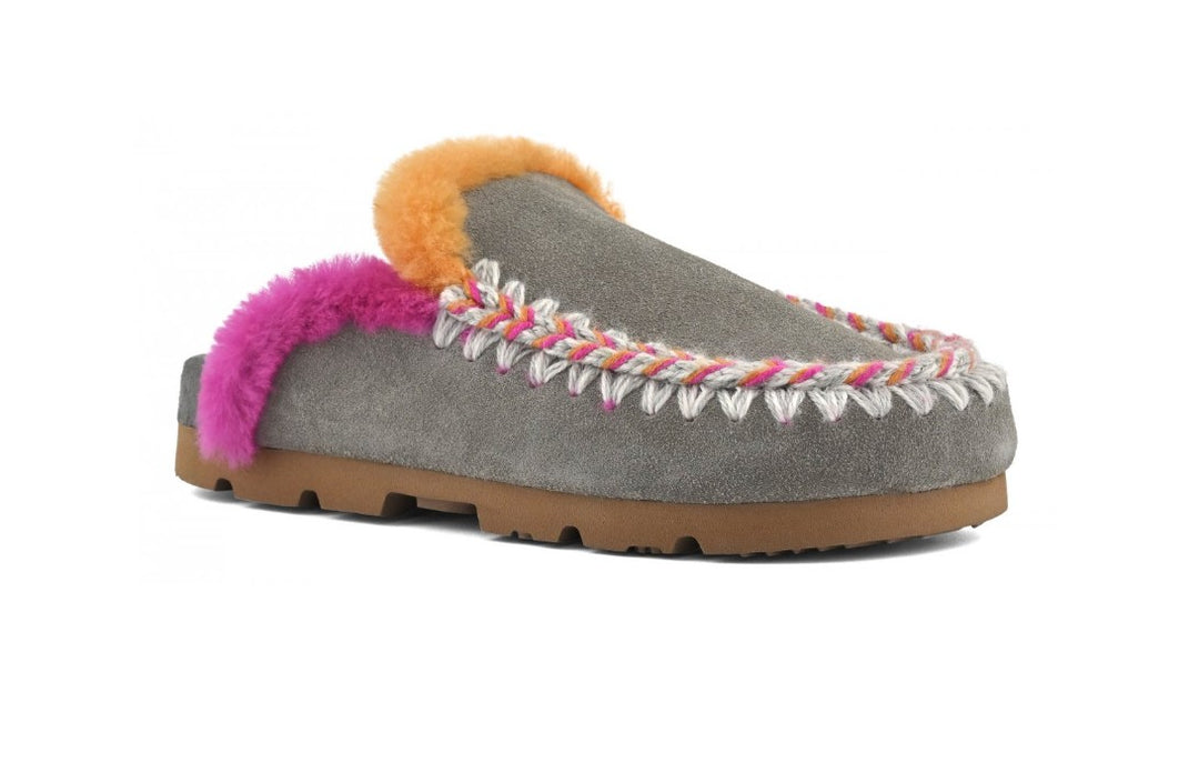 MOU Sandale Winter Bio overstiching, Farbe Grau