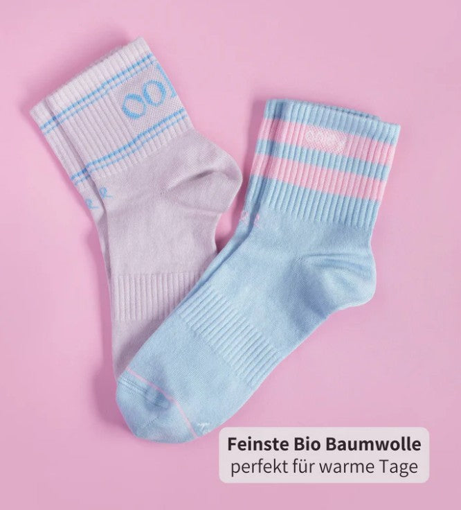 OOLEY Socken MIDI Pastel - Ocean Breeze Doppelpack