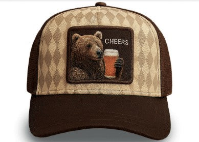 GOORIN BROS Trucker Baseball Cap CHEERS Grizzly Bär mit Bier LIMITED EDITION