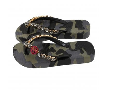 MOO'ILO Schuhe Flipis PEACE Camouflage Grün