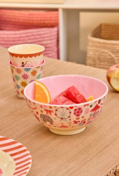 RICE Schüssel Melamin, ZIRKUS PINK