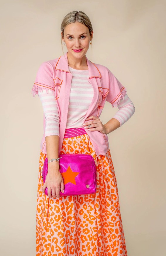 CUTE STUFF Kosmetiktasche Star Pink/Orange