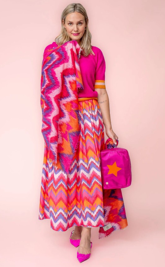 CUTE STUFF Kosmetiktasche Star Pink/Orange