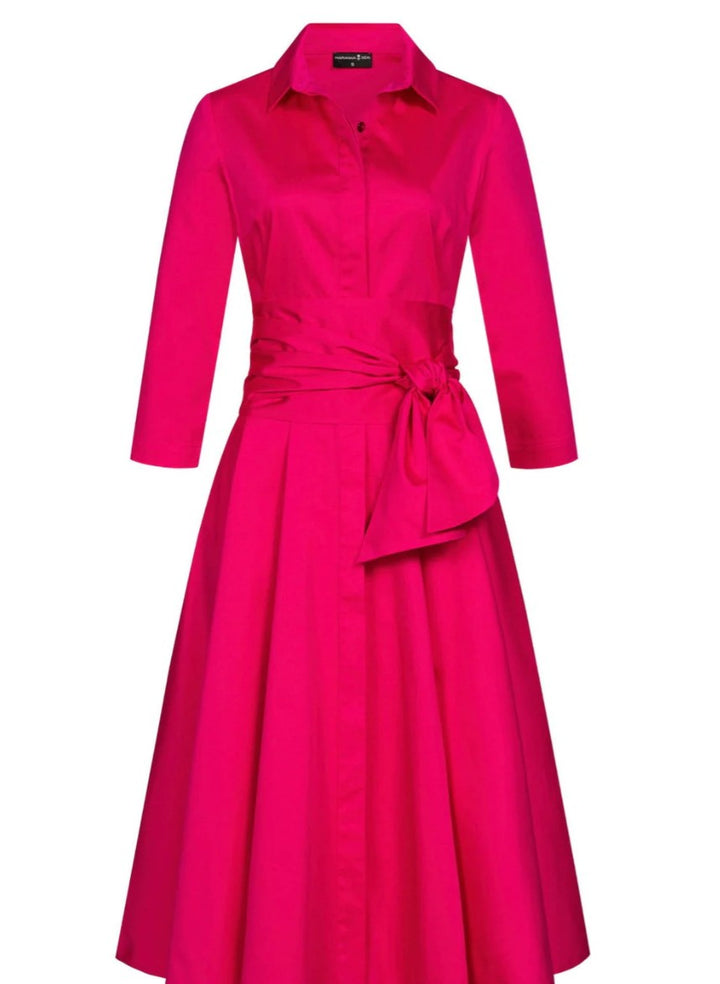 MARIANNA DERI Blusenkleid mit Bindegürtel, Farbe Pink
