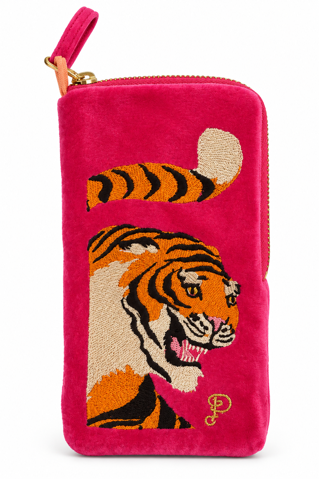 POWDER Brillenetui / Handytasche mit Reißverschluss – Asian Tiger
