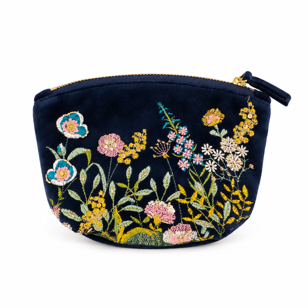 POWDER Samttasche Modell klein – Wildblumen