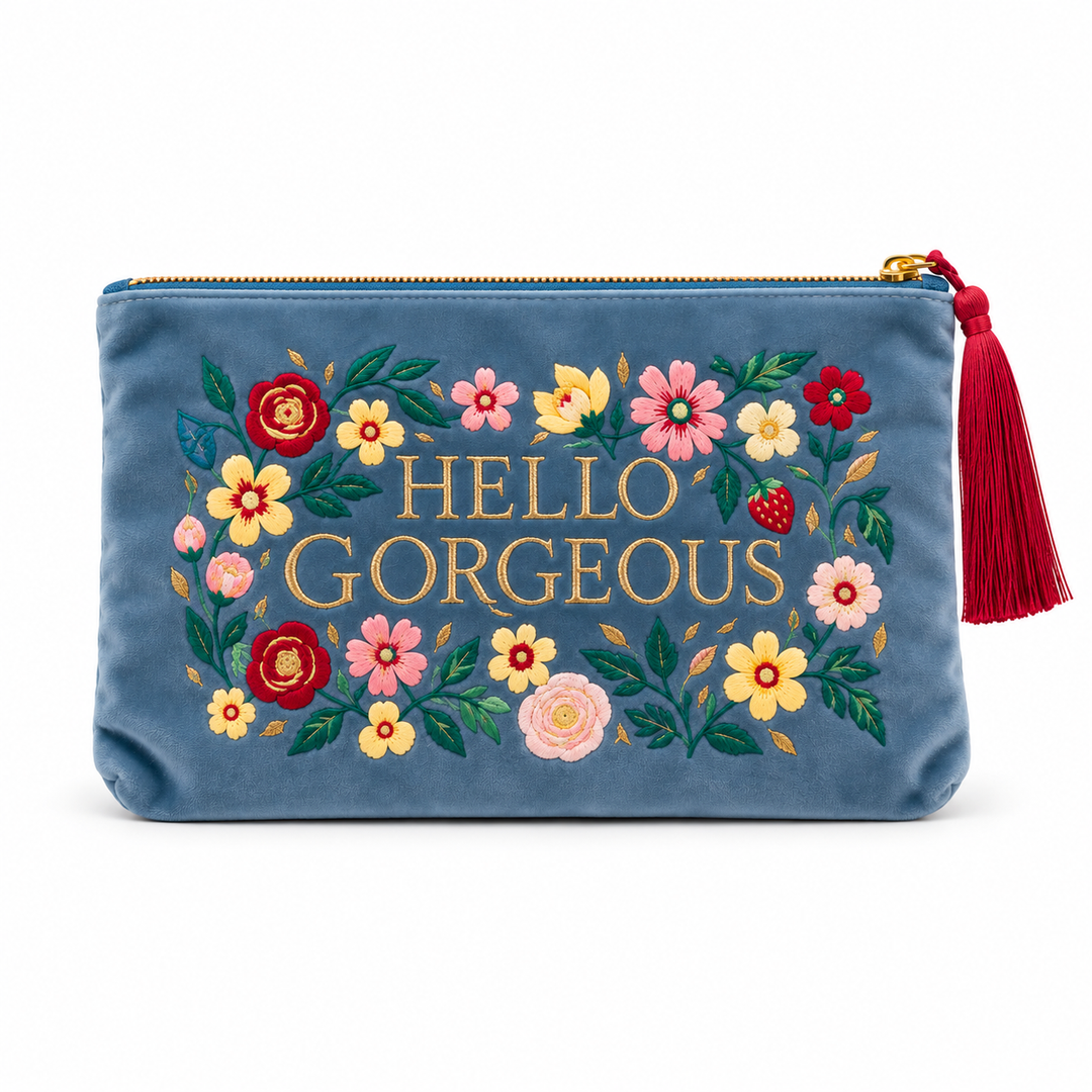 POWDER Samttasche Modell groß – Hello Gorgeous
