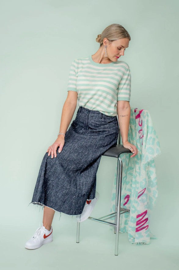 CUTE STUFF Cashmere Schal Leo Priority in Mint Sorbet