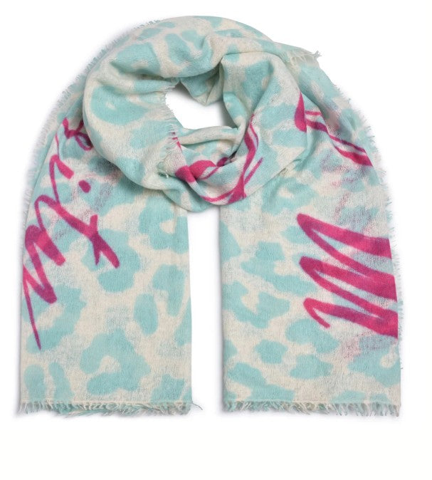 CUTE STUFF Cashmere Schal Leo Priority in Mint Sorbet