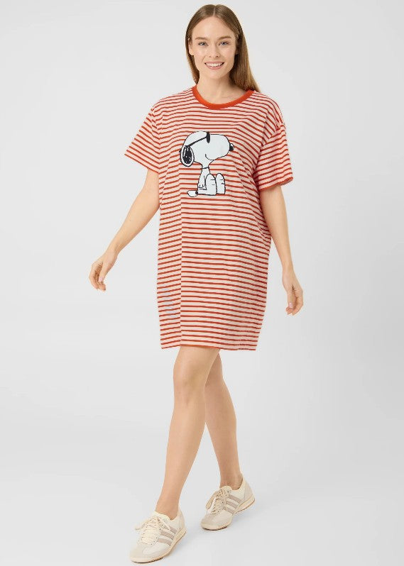 CODELLO T-Shirt Kleid Peanuts™ Snoopy aus Baumwolle, Farbe Rot