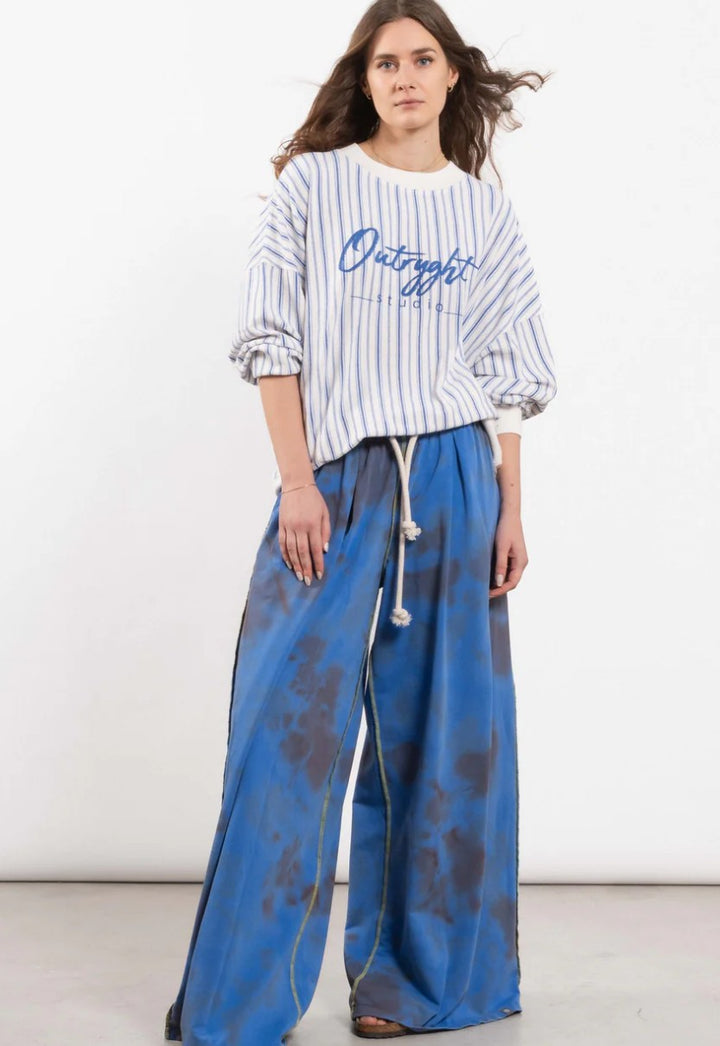 OUTRYGHT T-Shirt Sash Stripe Weiß/Blau