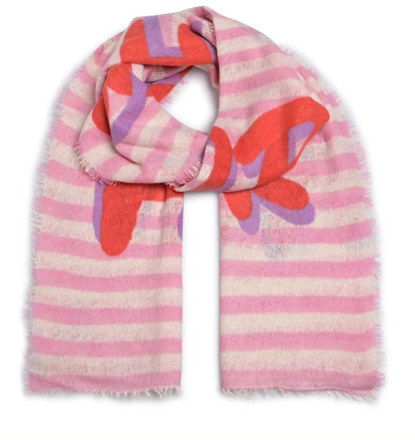 CUTE STUFF Cashmere Schal Much More Amore in Strawberry Shake
