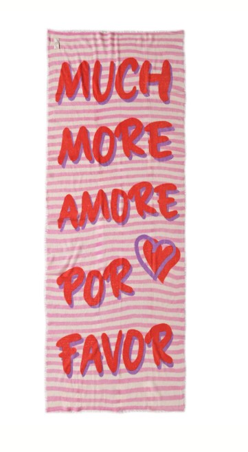 CUTE STUFF Cashmere Schal Much More Amore in Strawberry Shake