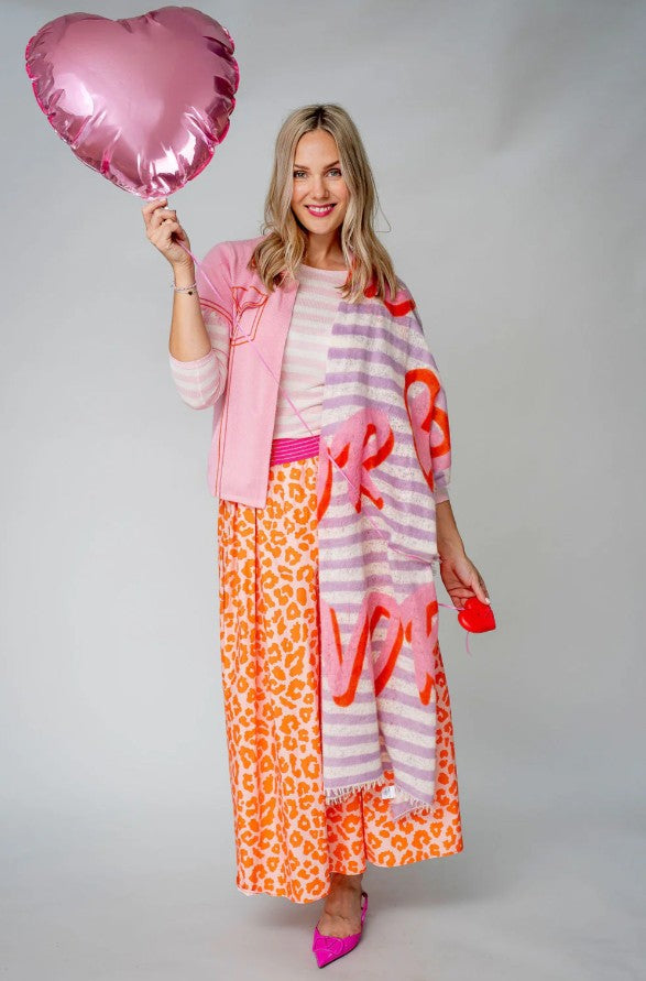 CUTE STUFF Cashmere Schal Much More Amore in Strawberry Shake