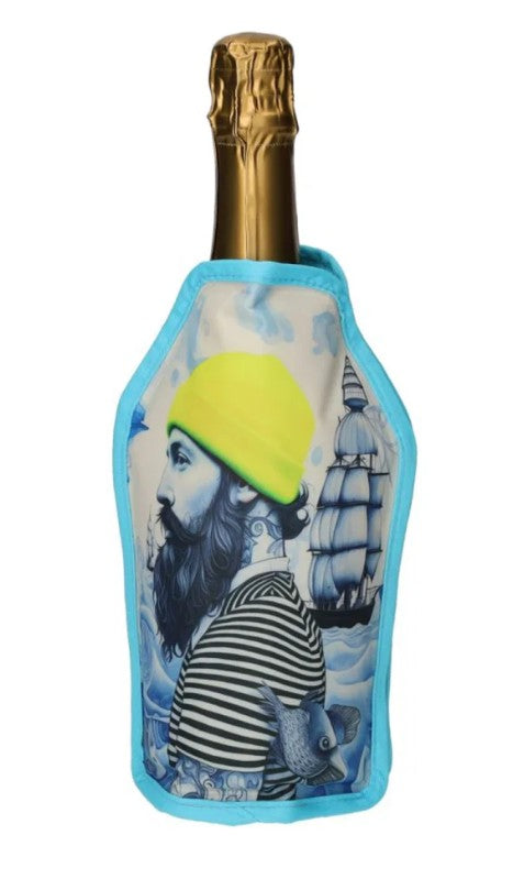 GIFTCOMPANY Kühlmanschette SEEMANN, Farbe Blau/Gelb