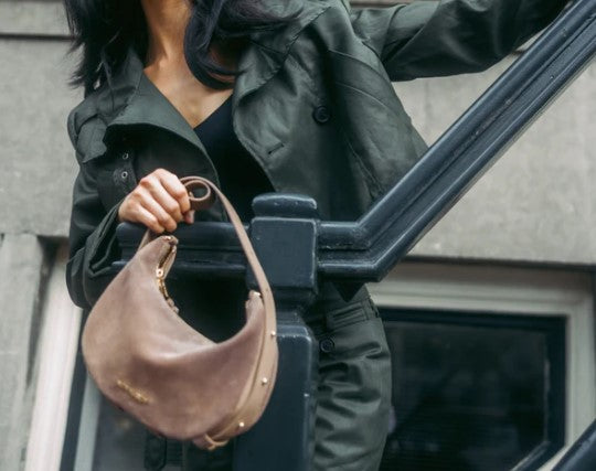 HEY MARLY Tasche Lifetime Sister Suede Farbe Mocha