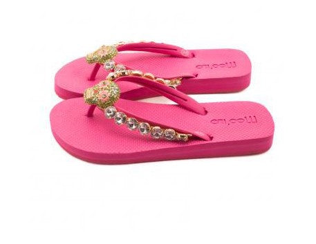 MOO'ILO Schuhe Flipis SKULL Totenkopf, Farbe Pink