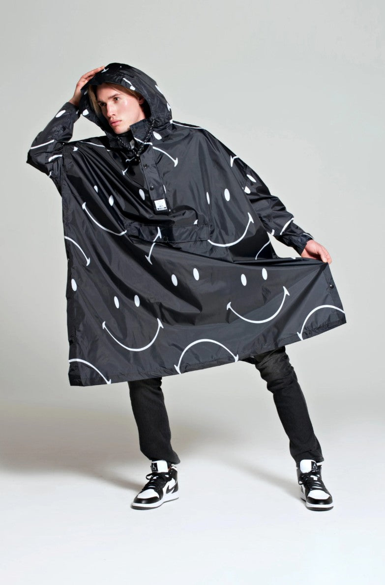 RAIN KISS Poncho smiley - the Original, Farbe Schwarz