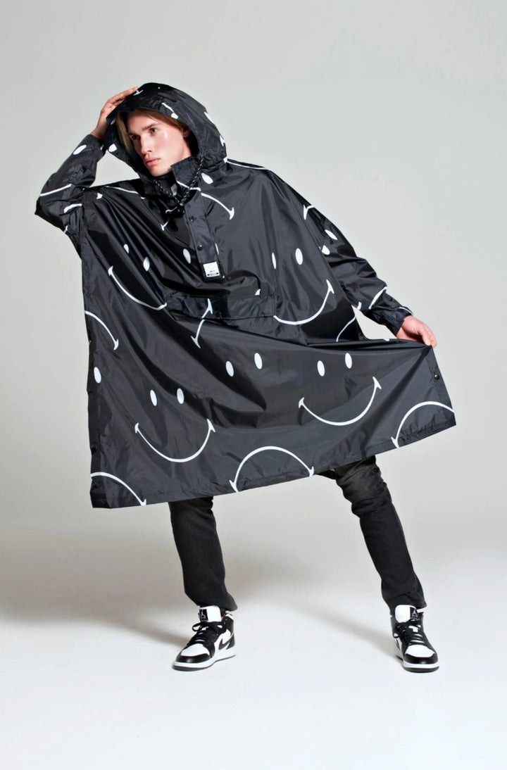 RAIN KISS Poncho smiley - the Original, Farbe Schwarz