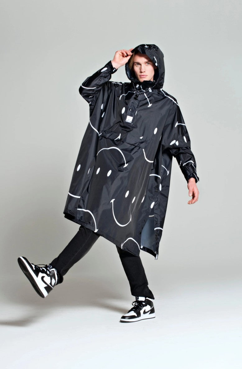 RAIN KISS Poncho smiley - the Original, Farbe Schwarz
