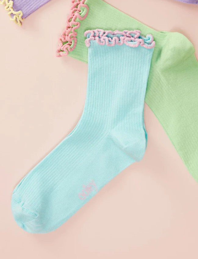 OOLEY Socken Spaghetti Swimming Pool Türkis