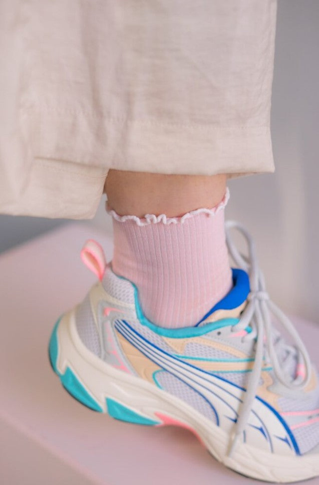 OOLEY Socken Spaghetti Rose Rosa