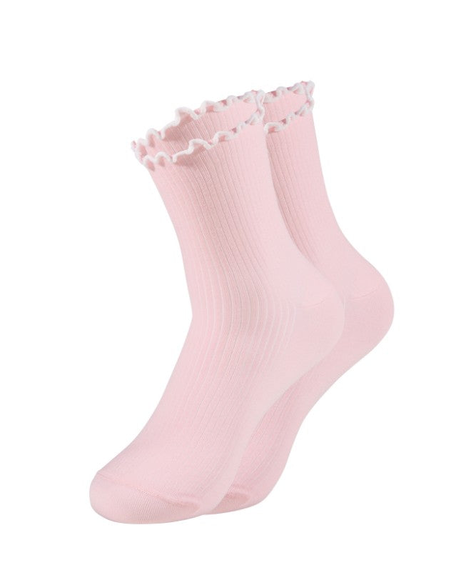 OOLEY Socken Spaghetti Rose Rosa