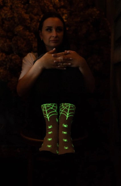 MDMD Socken Spiders Spinnen / Leuchtsocken