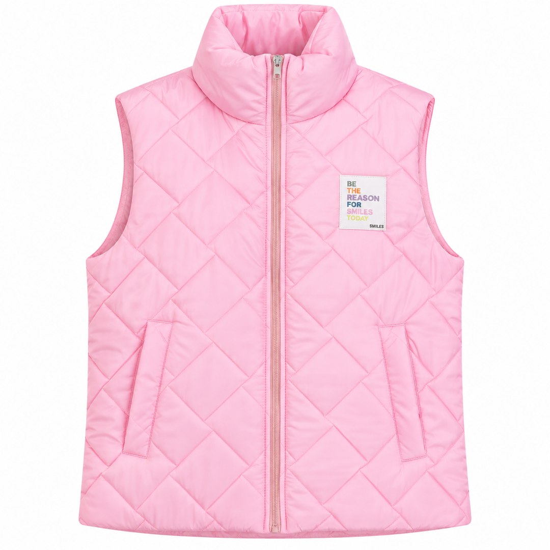 Steppweste Smiles Hellrosa – One Size