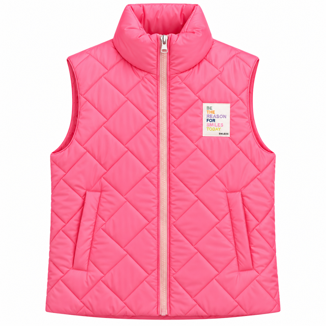 KARINS SCHWESTER Steppweste Smiles Pink – One Size