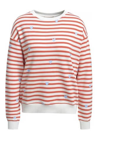 SMITH & SOUL Sweatshirt Streifen mit süßen Herzen