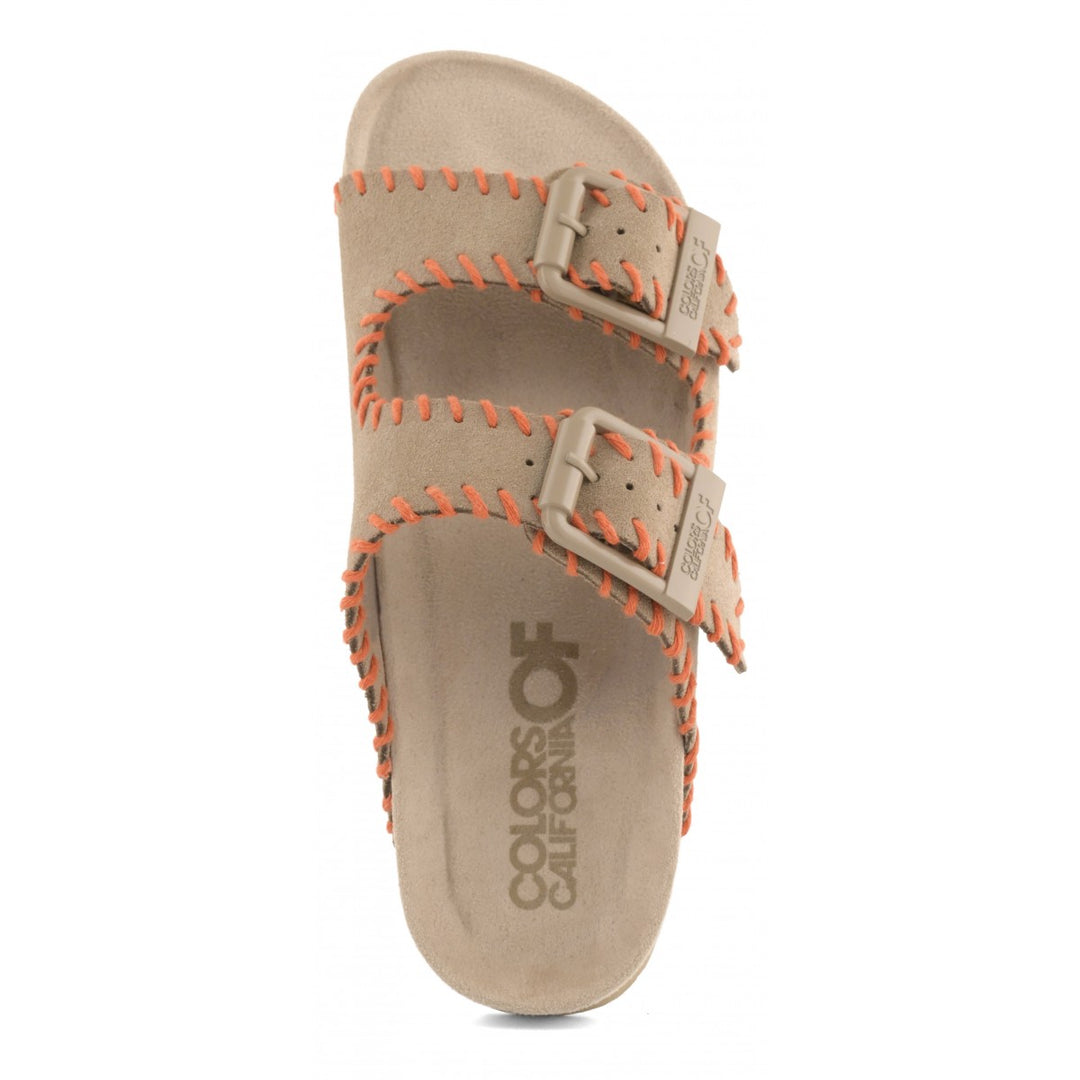 COLOURS OF CALIFORNIA Sandale mit Riemen, Farbe Taupe Schlamm