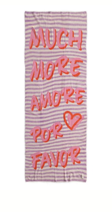 CUTE STUFF Cashmere Schal Much More Amore in Lavender Mist