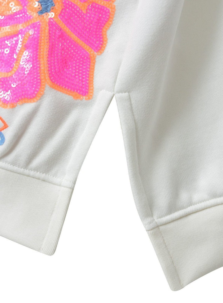 SMITH & SOUL Sweatshirt Blumen Pailletten
