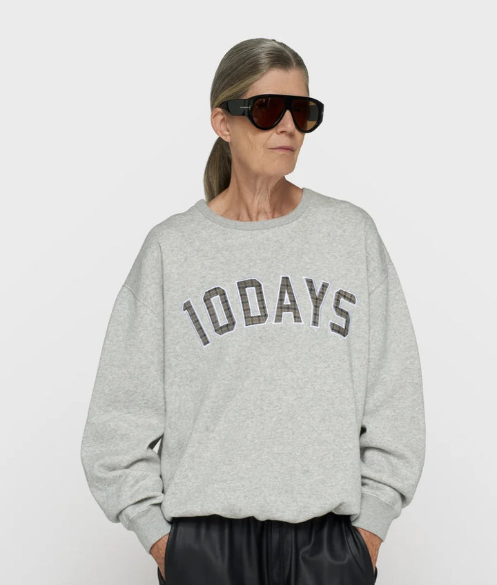 10DAYS Sweatshirt, Farbe Grau Melee