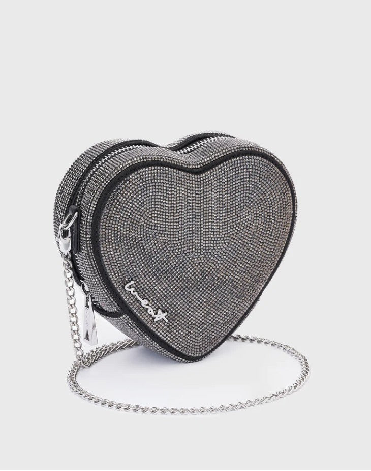 weat HEART CRYSTAL Tasche Farbe Crystal Schwarz/Silber