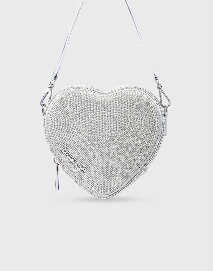 weat HEART CRYSTAL Tasche Farbe Crystal/Silber