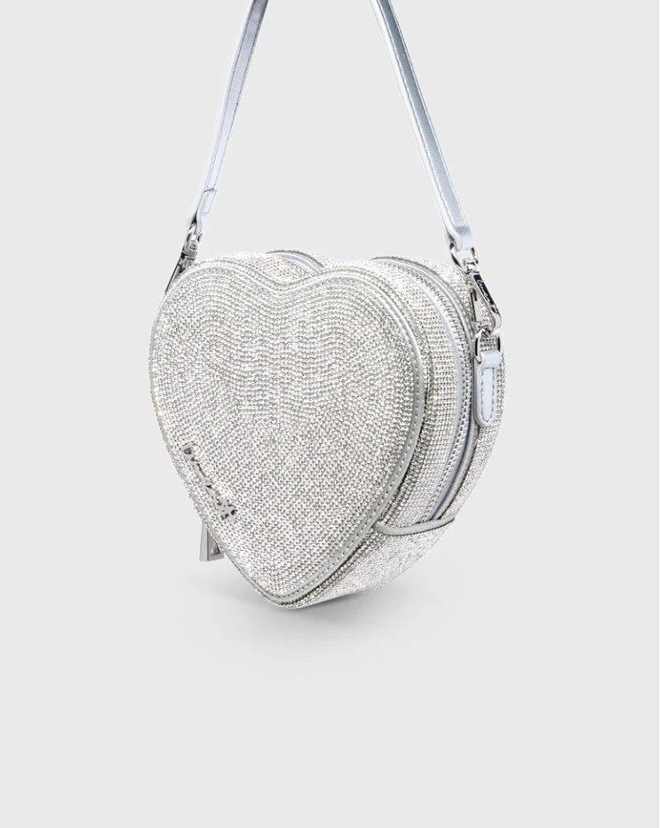 weat HEART CRYSTAL Tasche Farbe Crystal/Silber