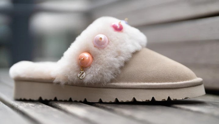 ZAZAZSHOO SCHUHE Taupe Rainbow Love